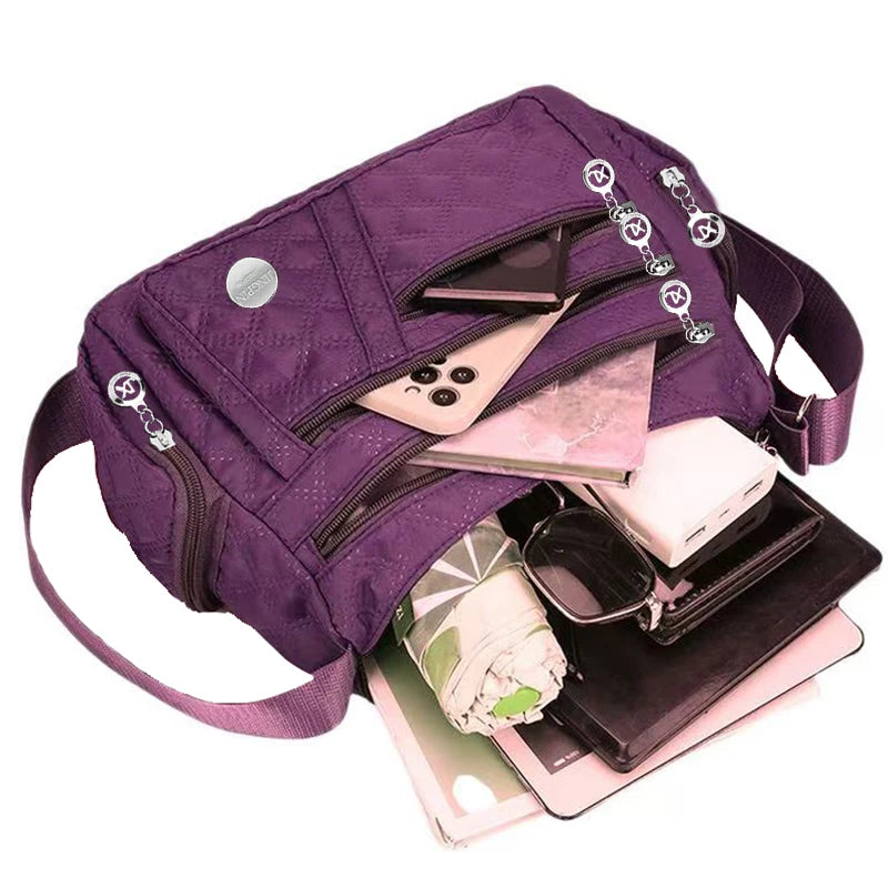 Sac bandoulière en nylon multi-poches de voyage – vue 4