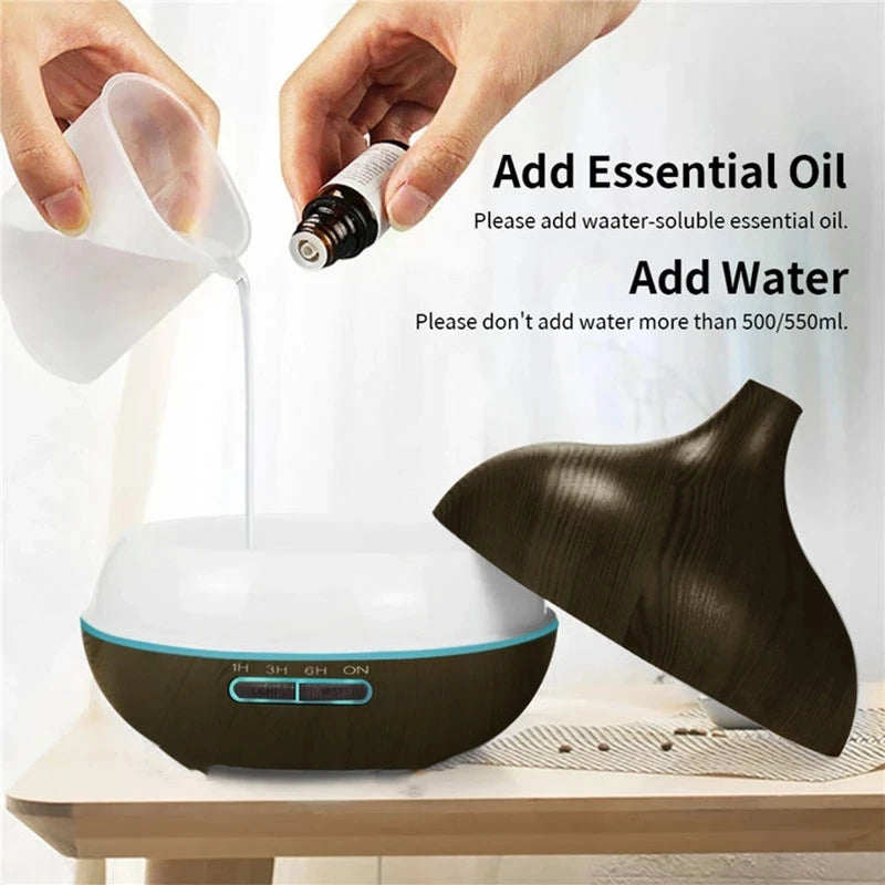 Diffuseur d'arômes USB effet bois 550 ml – vue 4