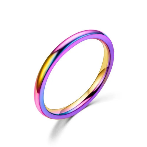 VELUROArt Bague Fine Femme Titane Antiallergique