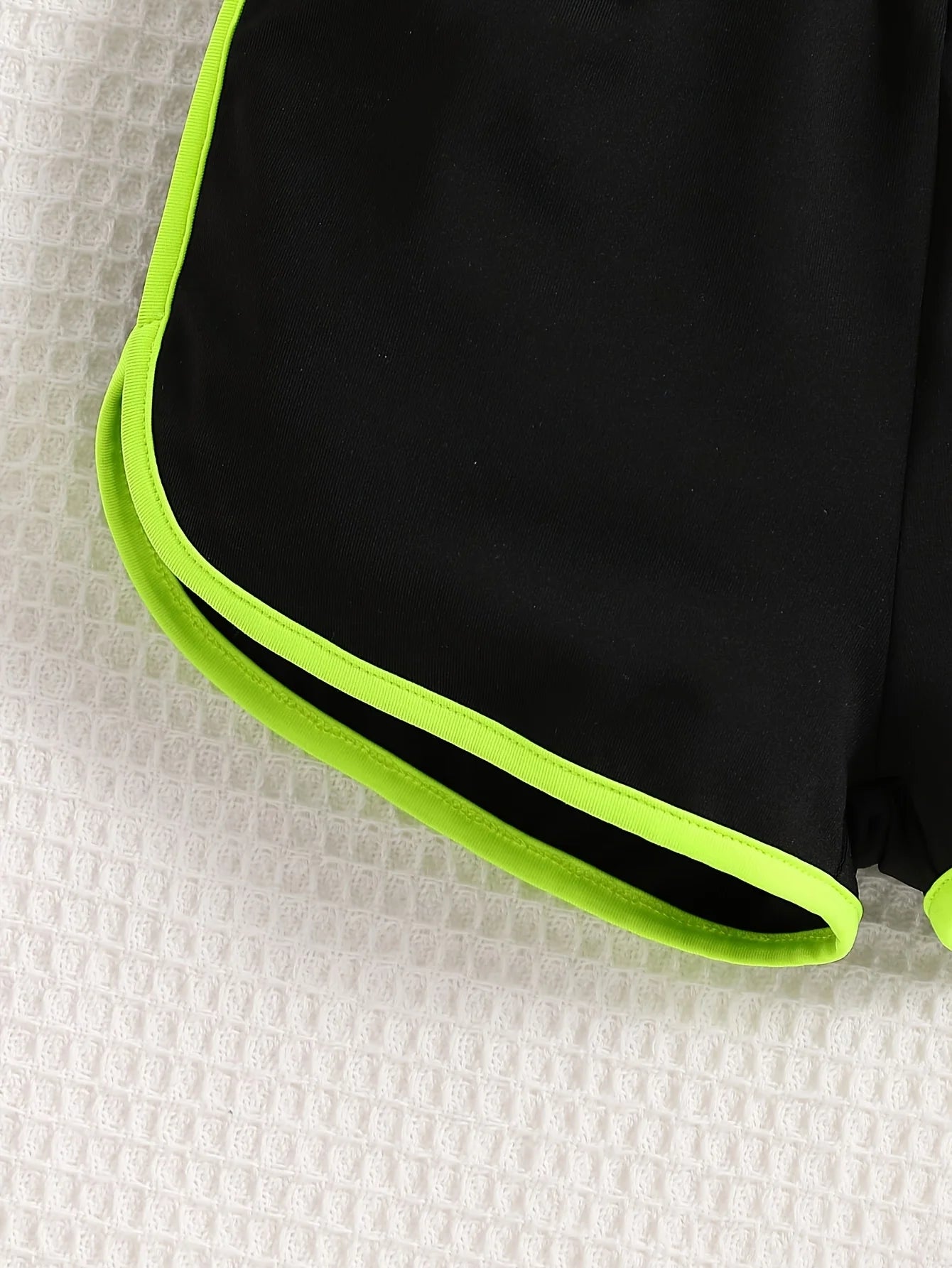 Girls 2 Piece Outfit, Neon Letter Print Spaghetti Cami Top Athletic Shorts Soft Kids for Daily Summer Casual Street Sports Wear