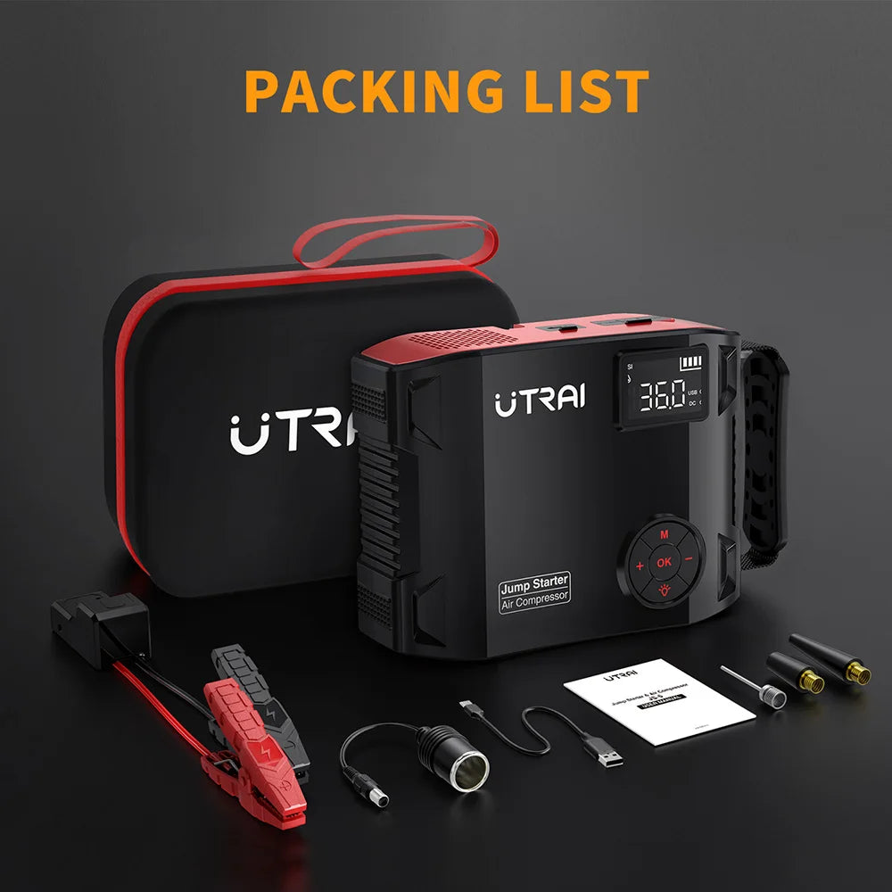 Démarreur UTRAI 4-en-1 2000A (16000mAh) + Gonfleur