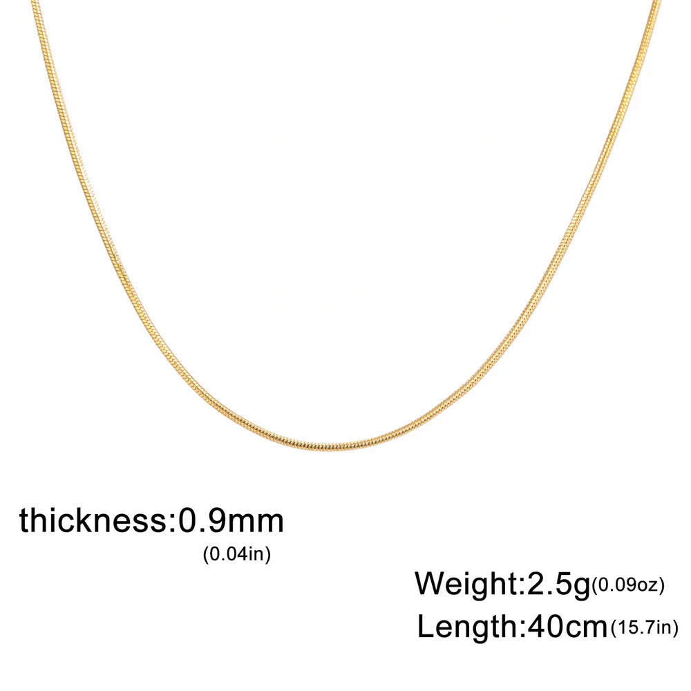 VELUROArt Collier Chaîne Serpent Femme Acier Inoxydable