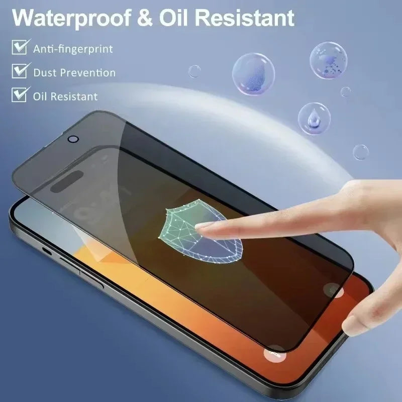 Verre trempé anti-espion pour iPhone lot de 5 – vue 4
