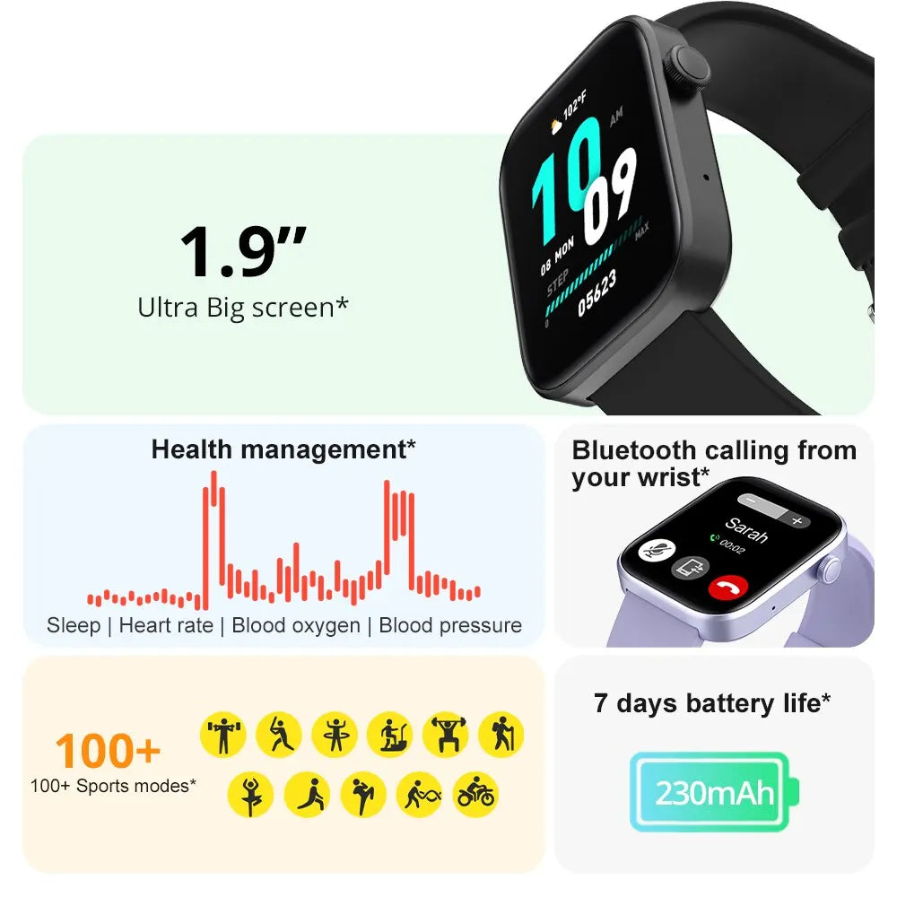 Montre connectée COLMI P71 étanche IP68 – vue 2