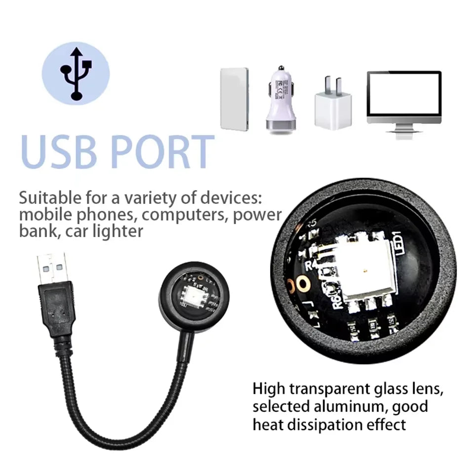 Lampe projecteur coucher de soleil USB – vue 4