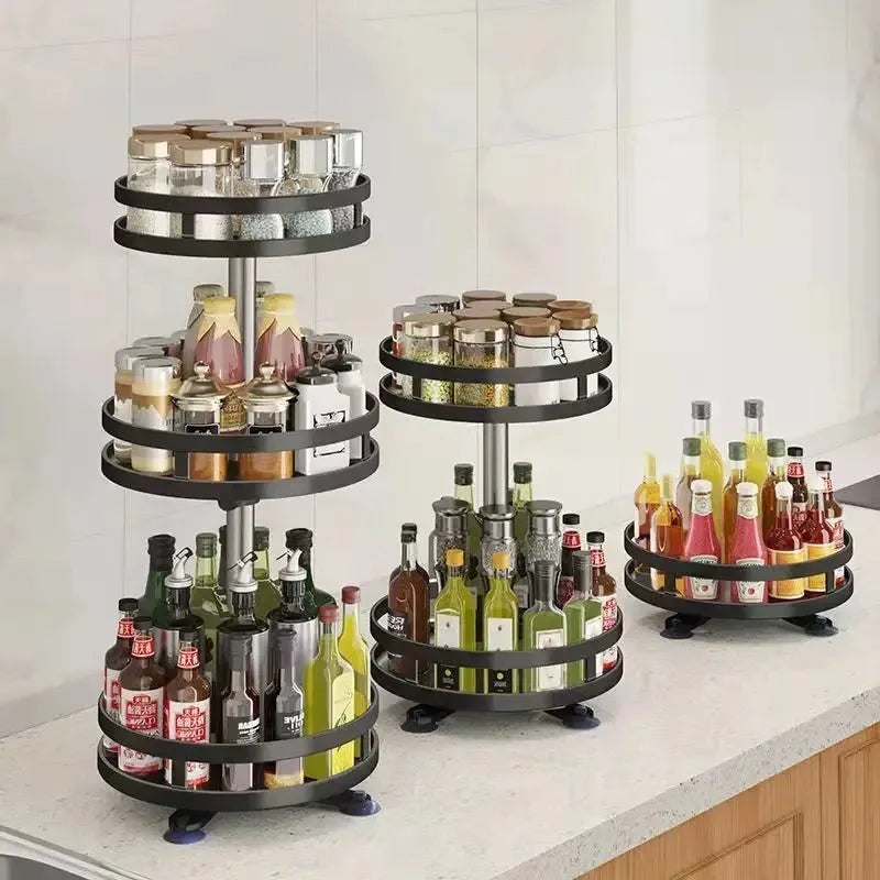 Étagère à Épices Rotative 360° Antidérapante