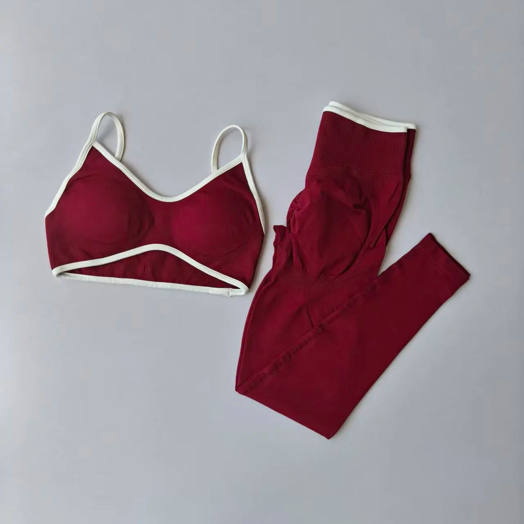 Ensemble de sport 2 pièces femme brassière et legging – vue 4