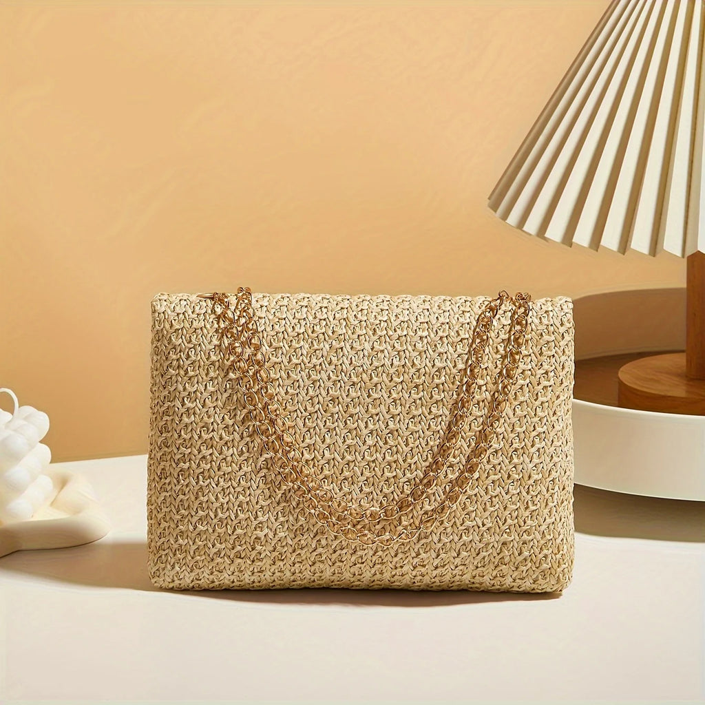 Sac en paille tressé bandoulière pour femme – vue 4