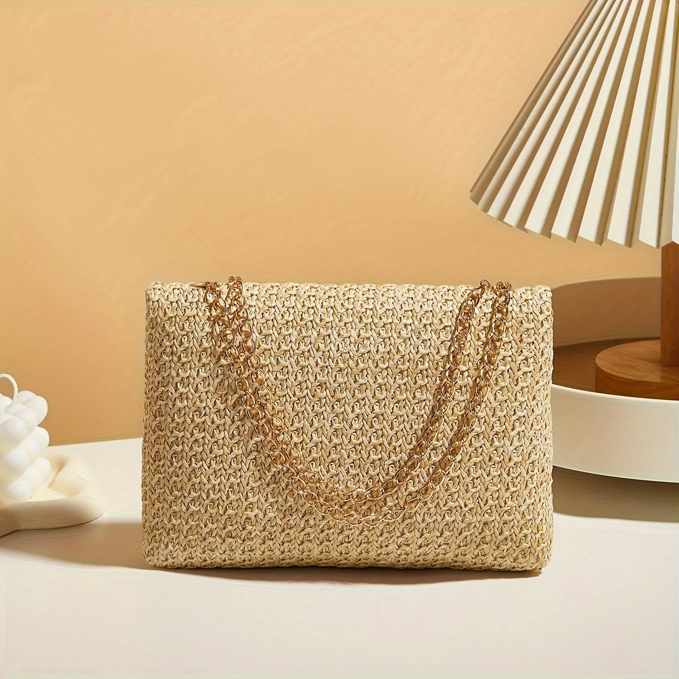 Sac en paille tressé bandoulière pour femme – vue 4