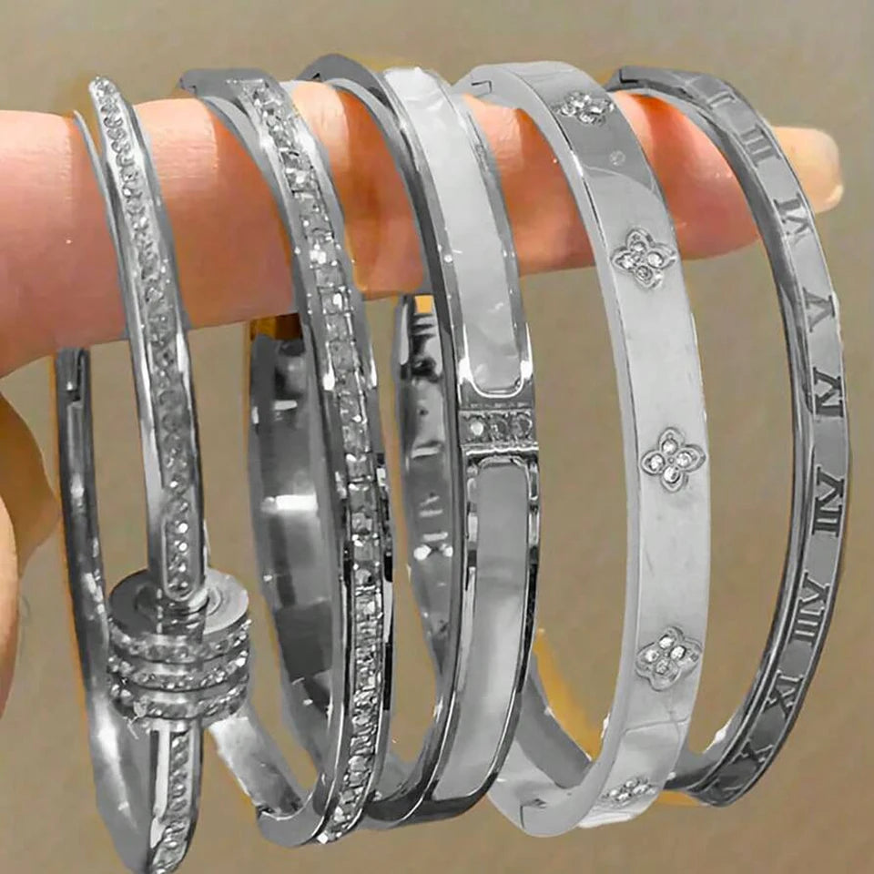 Set Bracelets Zirconia Empilables