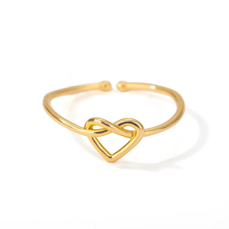 VELUROArt Bague Femme Acier Doré Classique