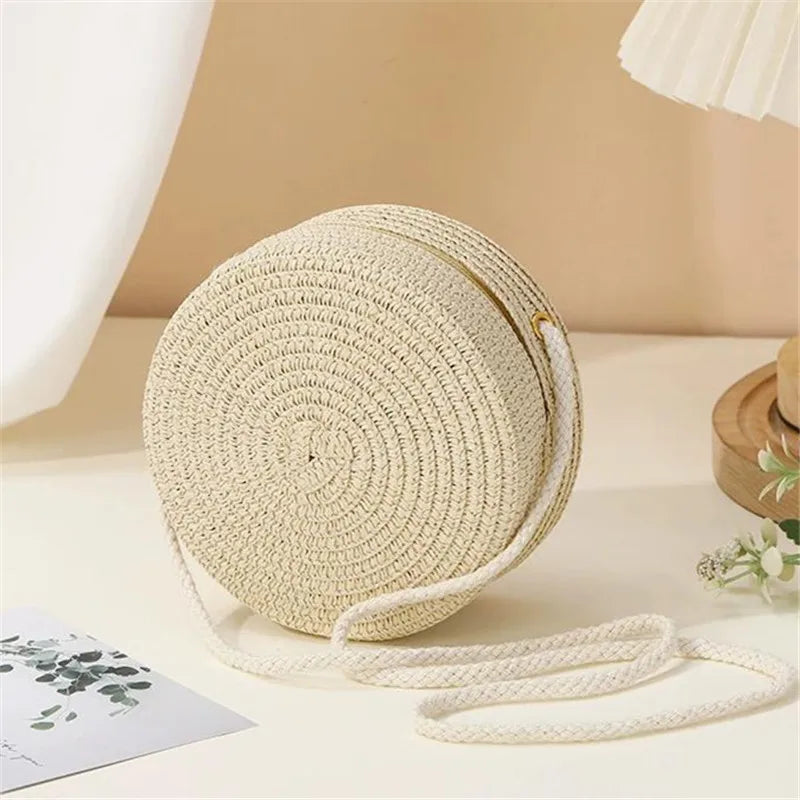 Sac en paille tressé bandoulière pour femme – vue 8