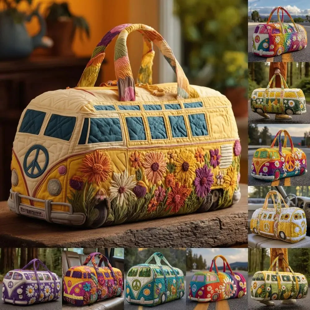 Quilted Duffle Bag 3D Quilting Craft Tote Bags Travel Duffel Bag Large Capacity Short-distance Handbag