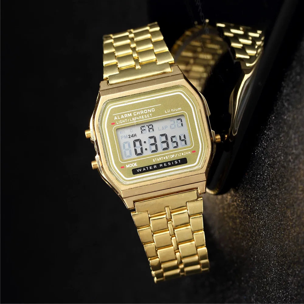 Montre digitale LED en acier élégante pour homme – vue 7