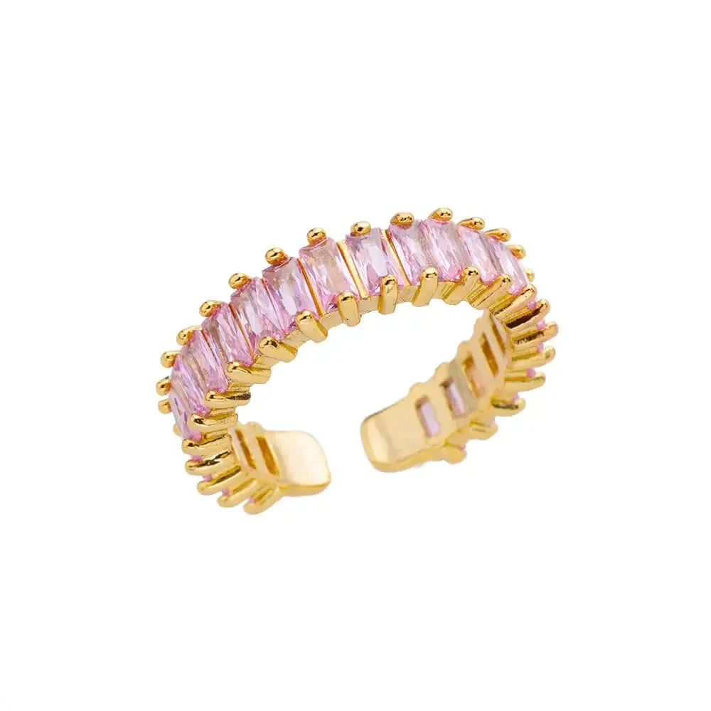 VELUROArt Bague Femme Acier Doré Classique