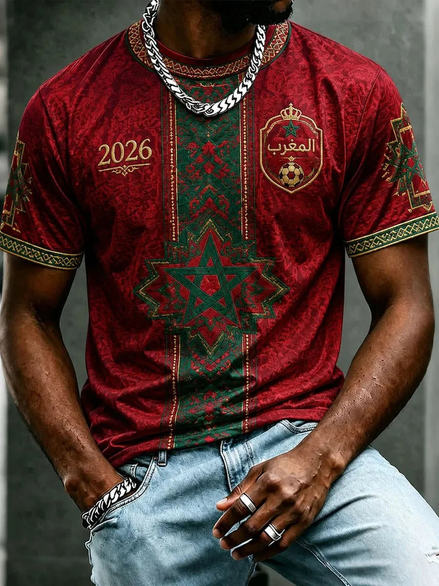 T-shirt Supporter Football Homme | Imprimé Couleurs Nationales | Édition 2026
