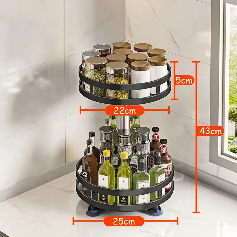Étagère à Épices Rotative 360° Antidérapante