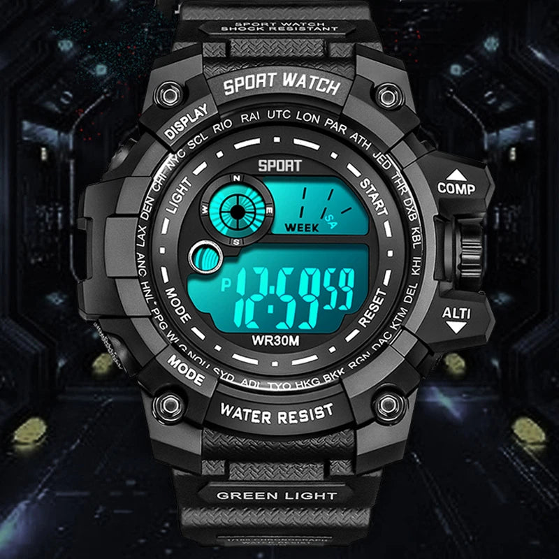 Montre digitale LED militaire pour homme – vue 4