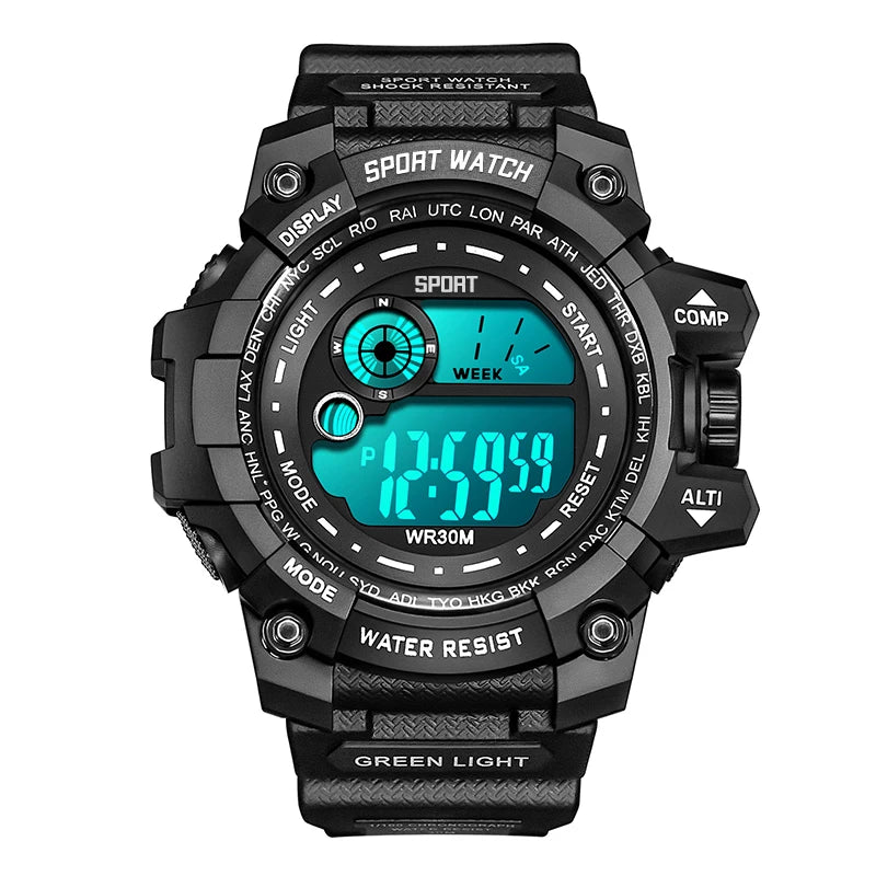Montre digitale LED militaire pour homme – vue 7