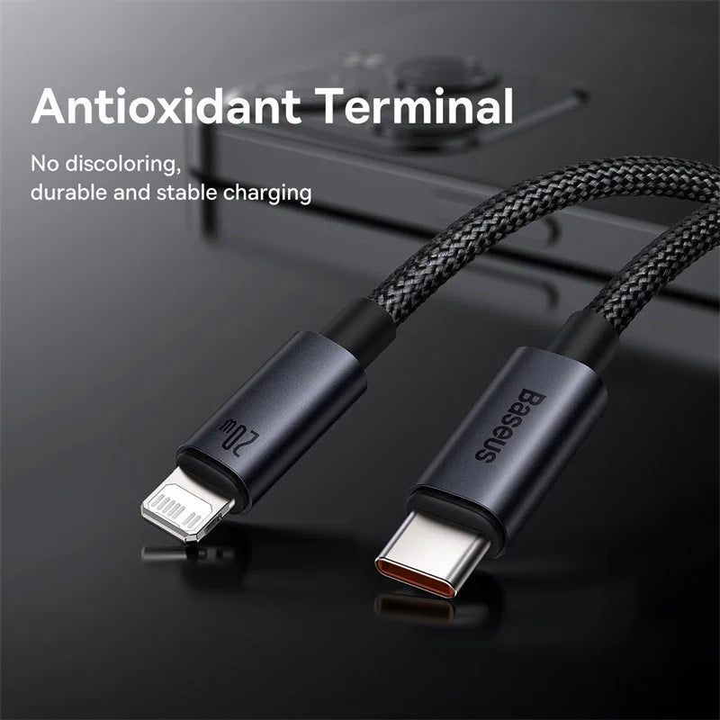 Câble Baseus USB-C vers Lightning pour iPhone – vue 4