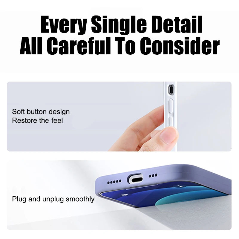 Coque en silicone liquide antichoc pour iPhone – vue 3