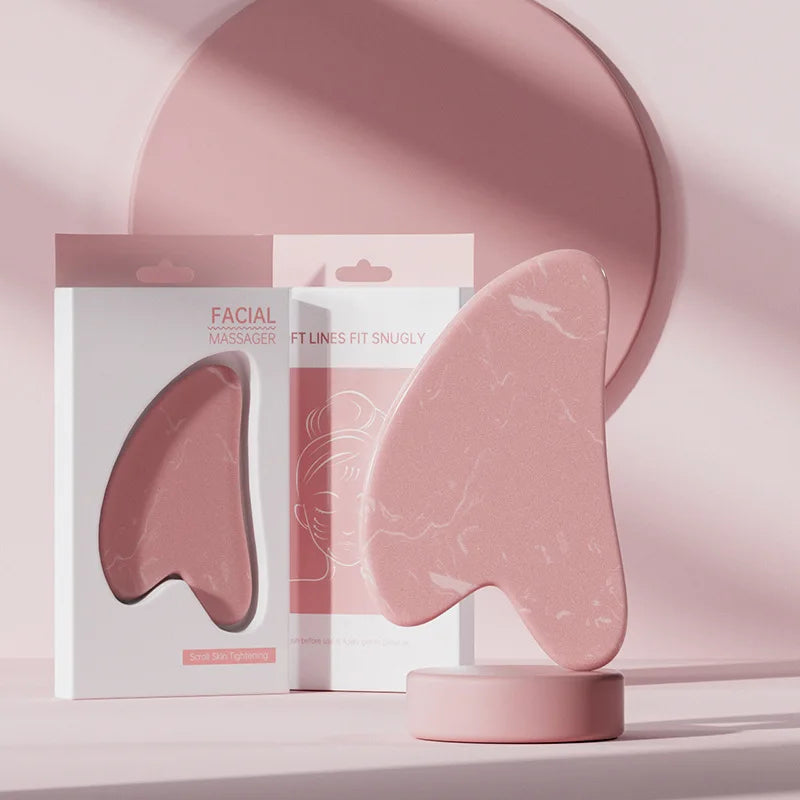 Masseur Visage & Cou Rouleau + Gua Sha Double Embout