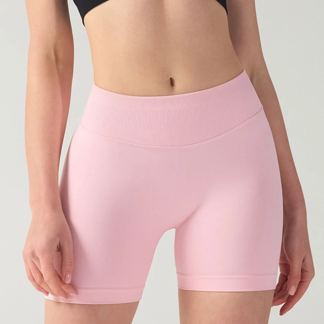 Short de yoga fitness taille haute pour femme – vue 4