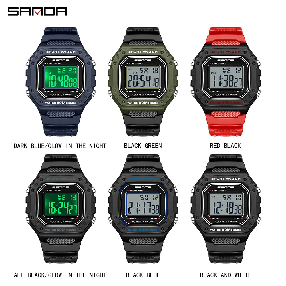 Montre digitale militaire SANDA étanche pour homme – vue 6
