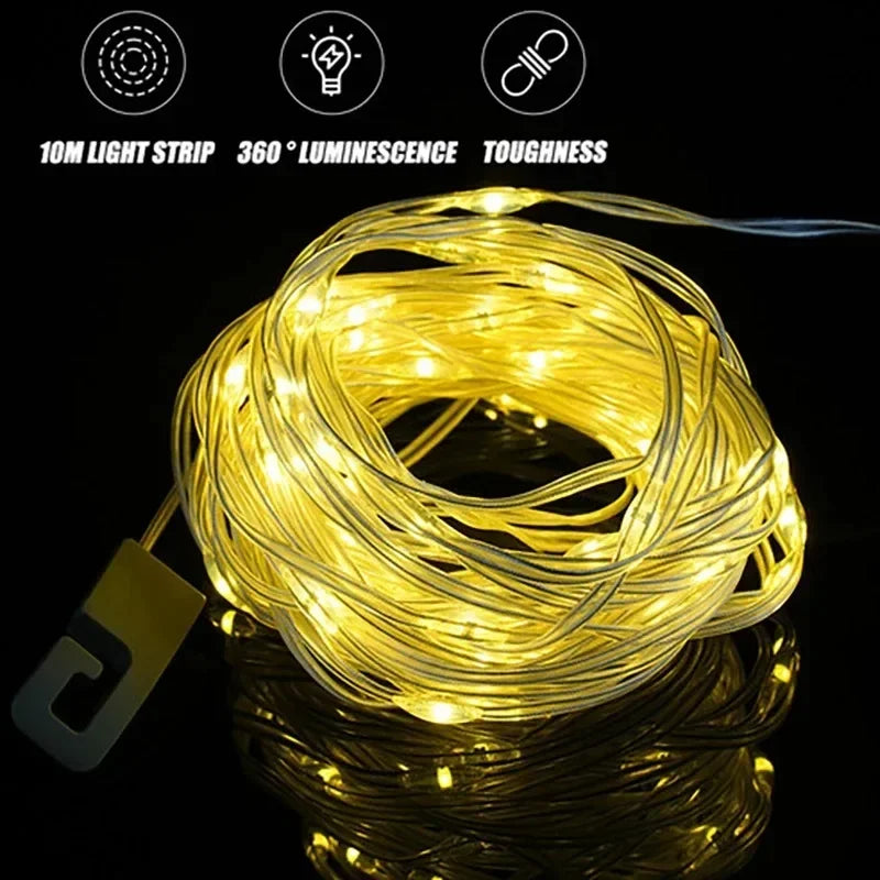 Guirlande lumineuse solaire 10 m pour camping – vue 4