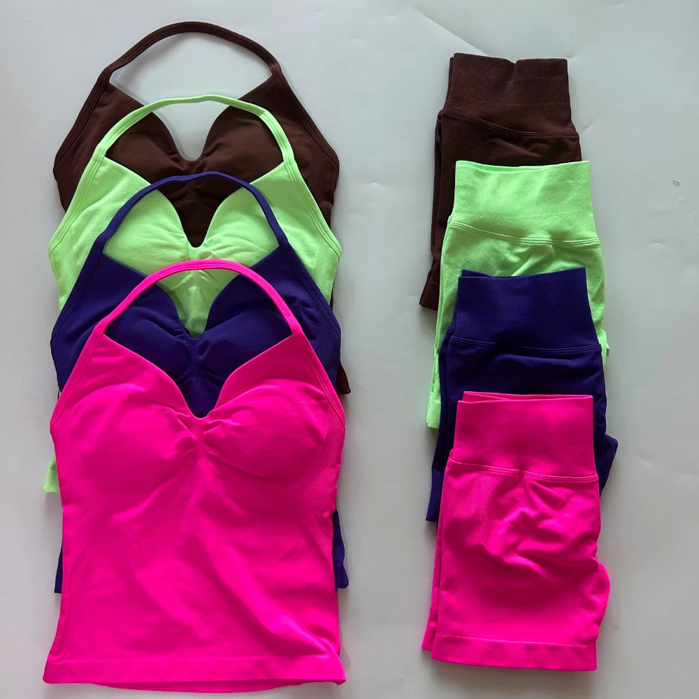 Ensemble de gym 2 pièces femme débardeur et short