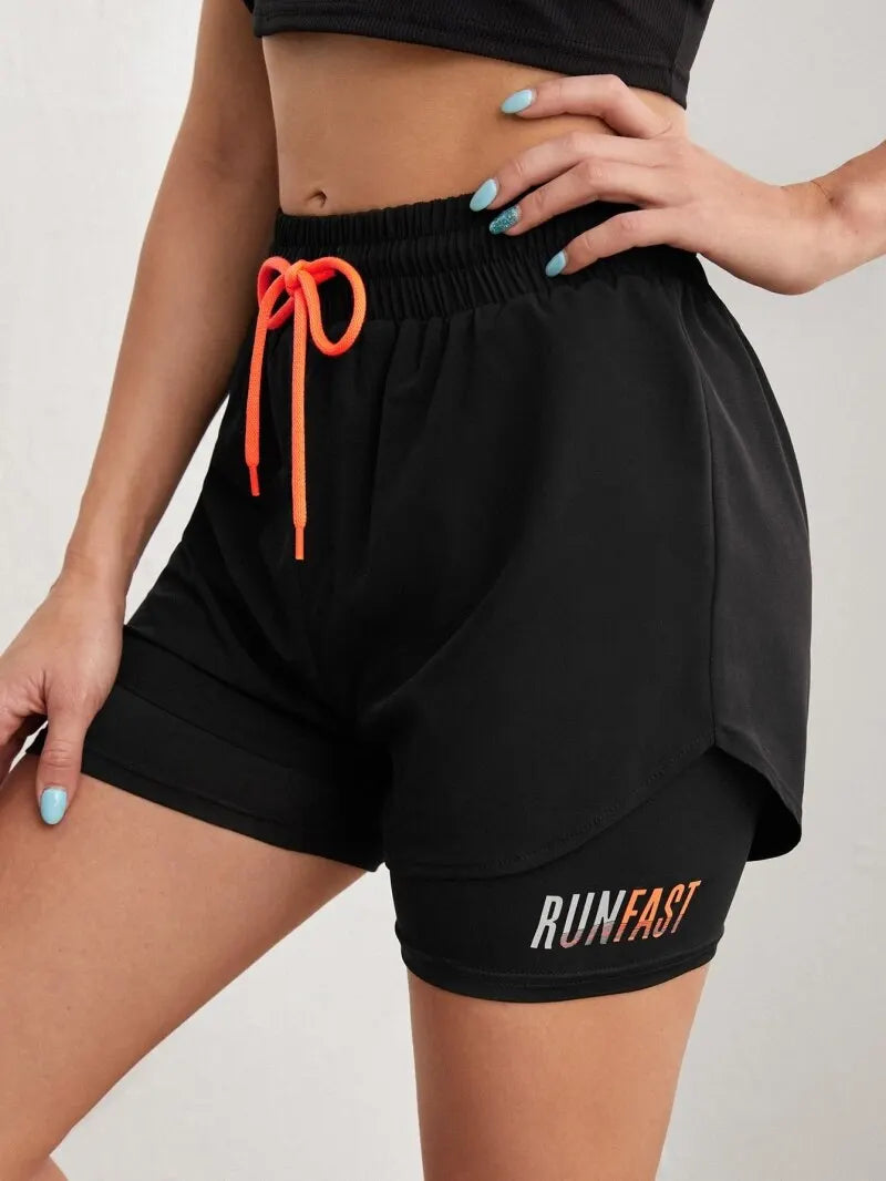 Short de yoga taille haute pour femme – vue 4