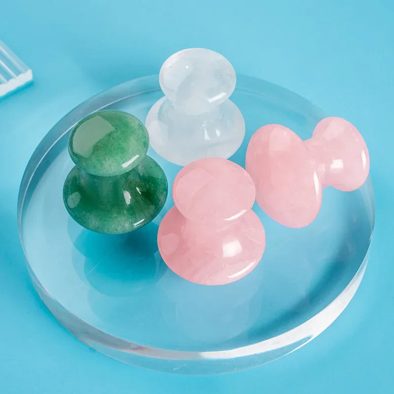 Rouleau de Jade Quartz Rose Champignon - Anti-Rides SPA