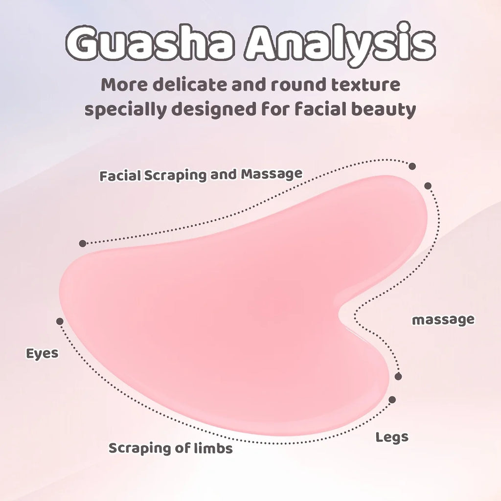 Set Rouleau de Jade & Planche Gua Sha Quartz Rose