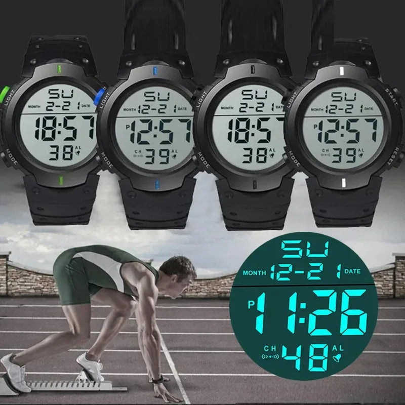 Montre digitale LED de sport pour homme – vue 3
