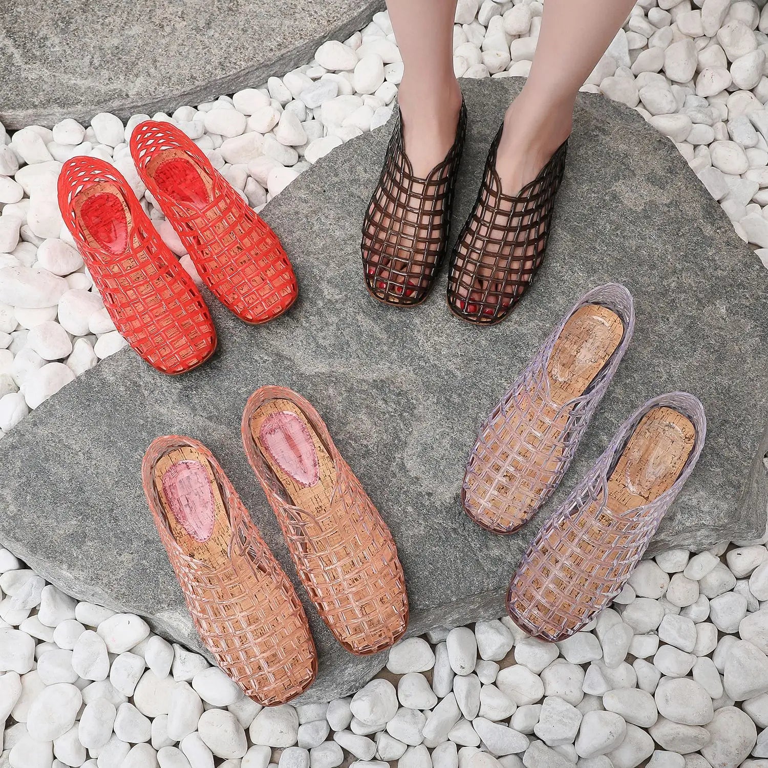 Sandales jelly ajourées pour femme – vue 6