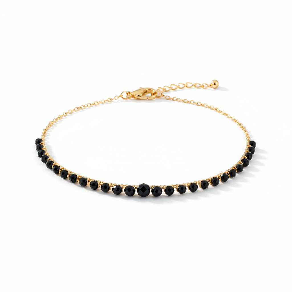 Collier Choker Cristal Noir