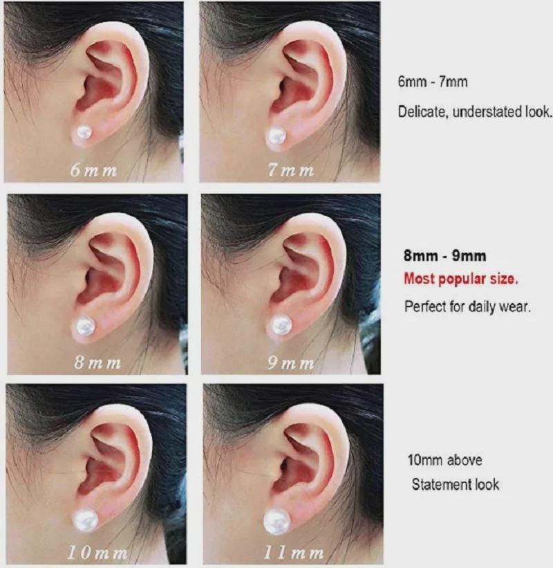 Boucles d'Oreilles Perles Naturelles | Puces Perle d'Eau Douce Or & Argent | Hypoallergénique | Cadeau Femme