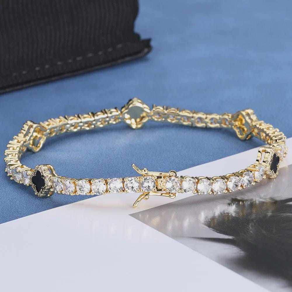 Bracelet Tennis Cristal | Zircon Cubique | Plaqué Or 18K | Waterproof | Bijou Mariage | Cadeau Femme