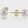 Boucles d'Oreilles Perles Dorées | Puces Perle d'Eau Douce | Bijou Mariage | Hypoallergénique | Cadeau