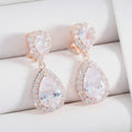 Boucles d'Oreilles Gouttes Cristal | Pendantes Dorées | Élégantes | Plusieurs Couleurs | Cadeau Femme